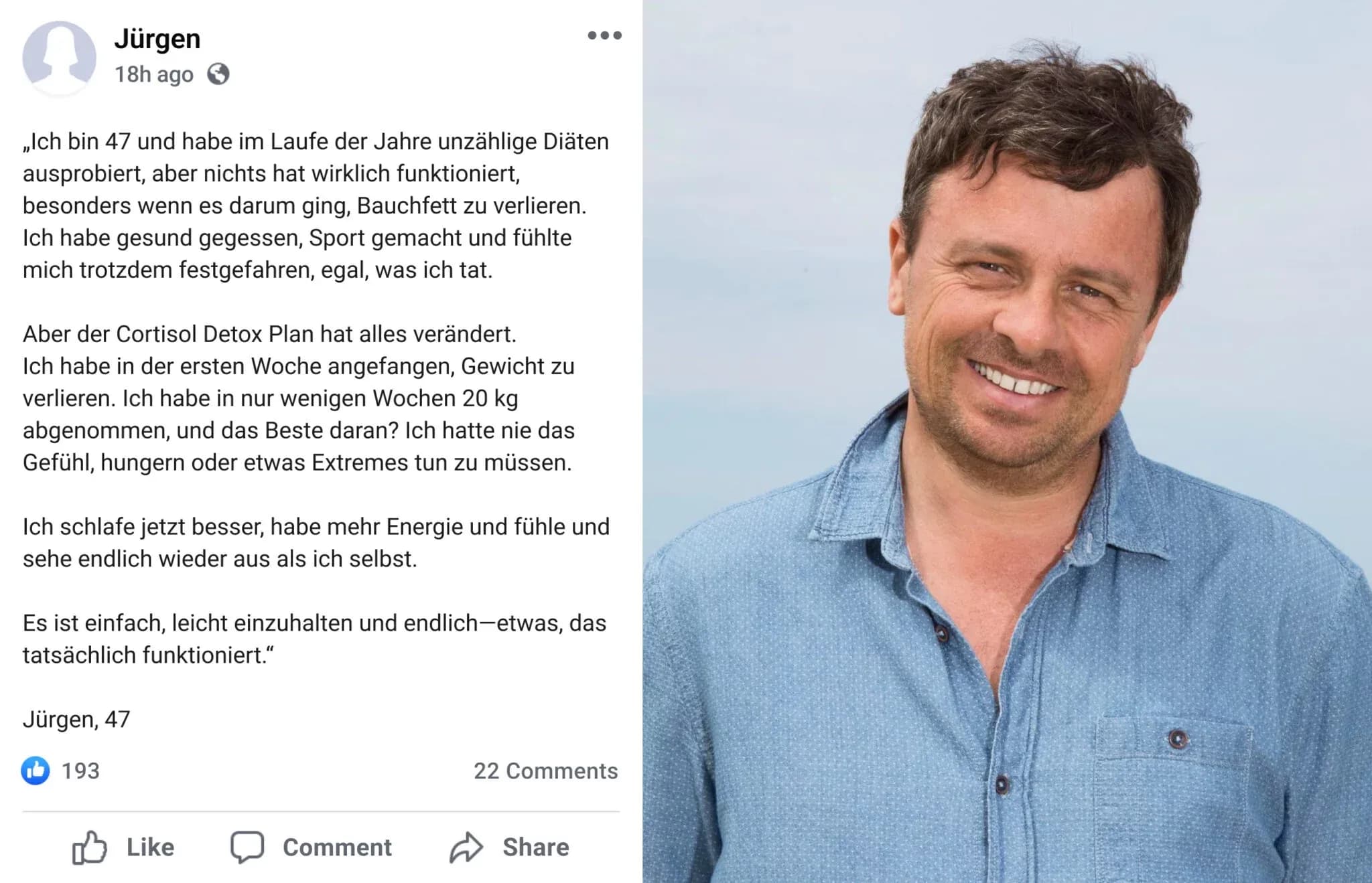 Jürgen, 47, shares about his weight loss journey with the Carnimeat plan.