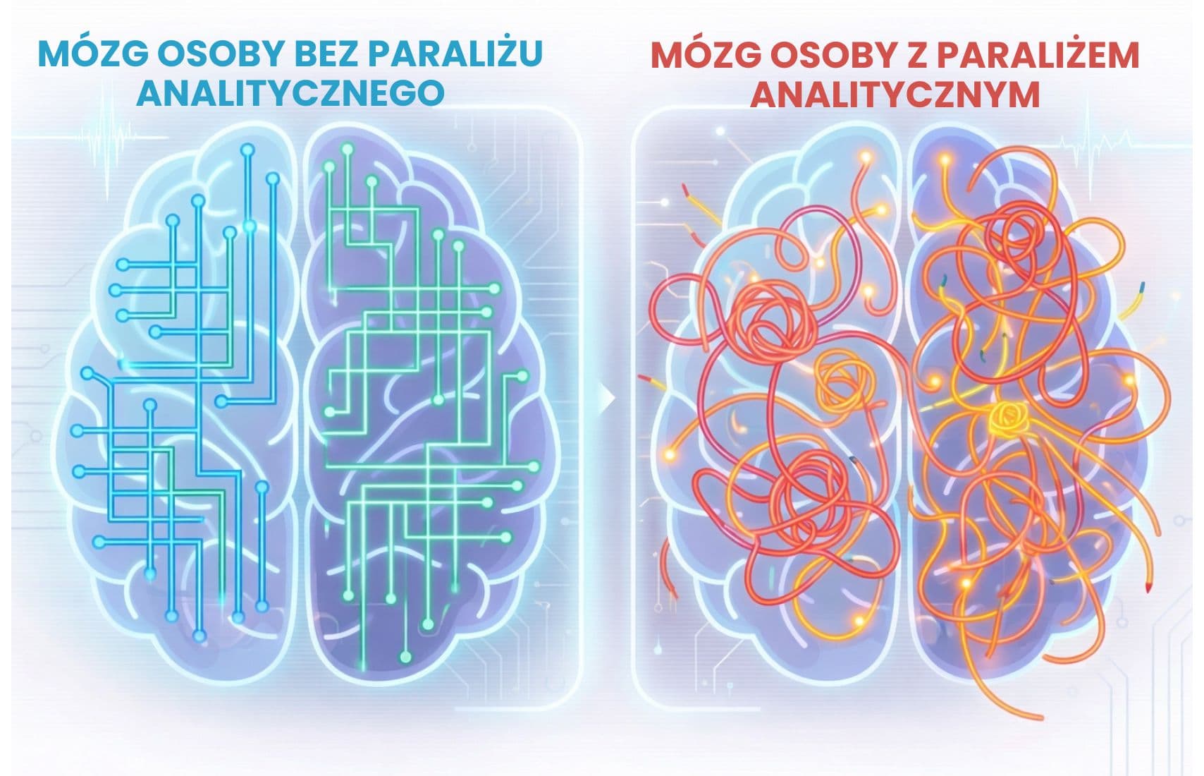 Overthinking brain comparison.