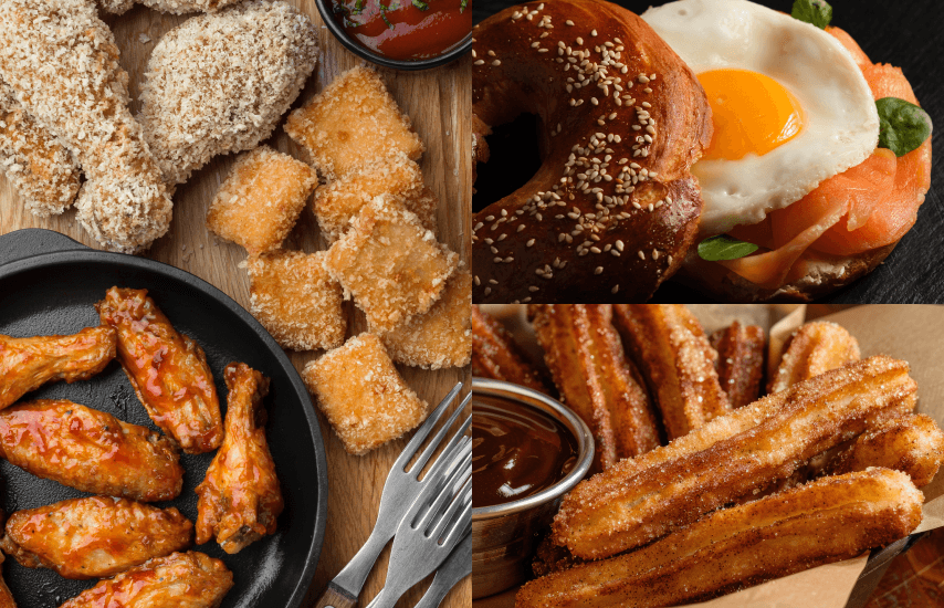 The foods you can cook in an Air fryer.