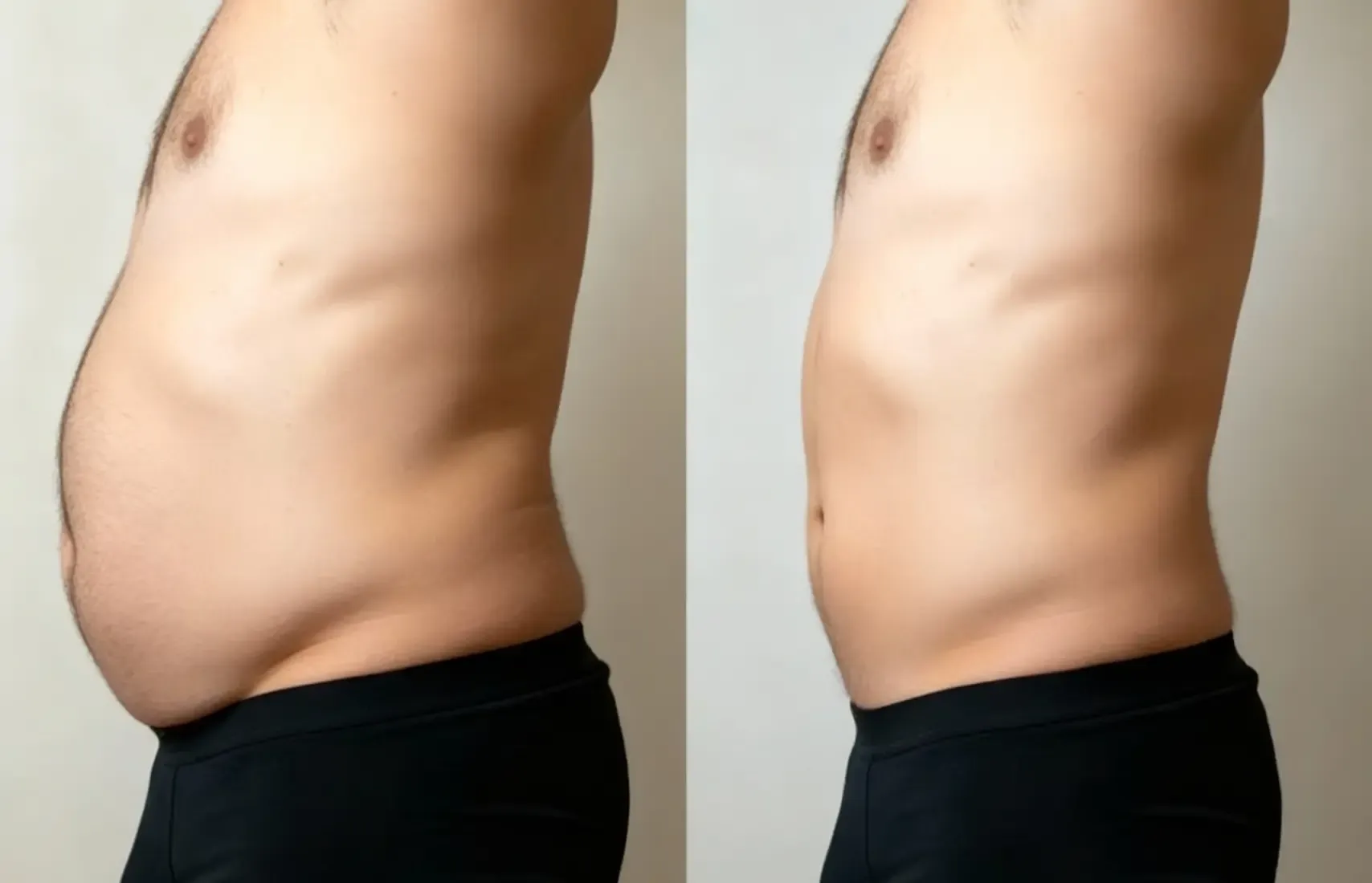 Results before and after.