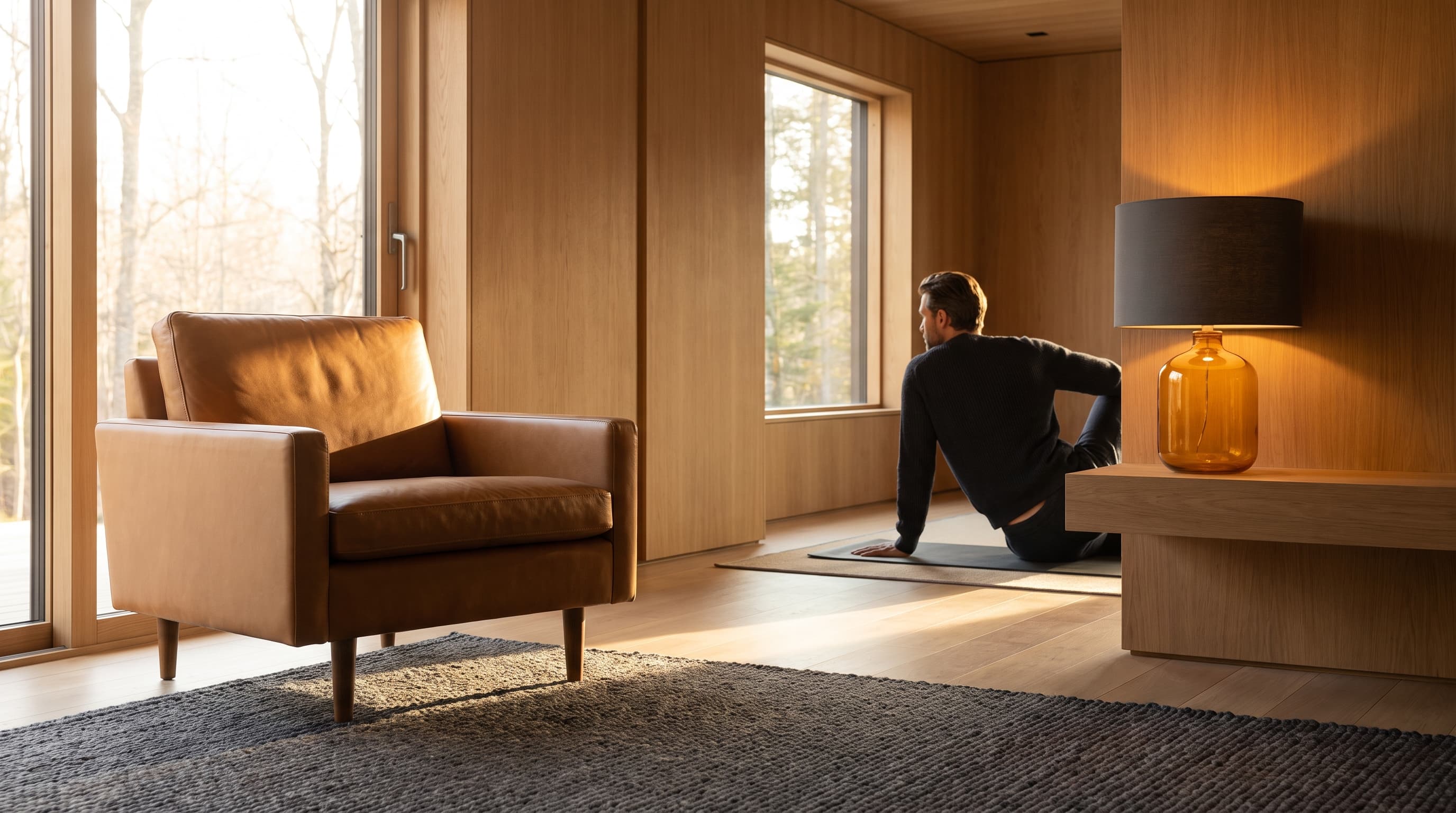 living room yoga