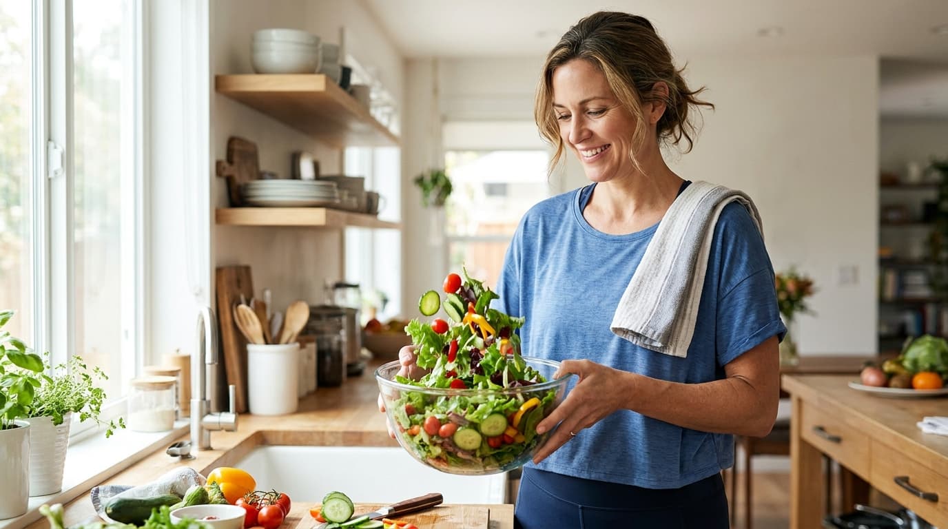 preparación de comida saludable