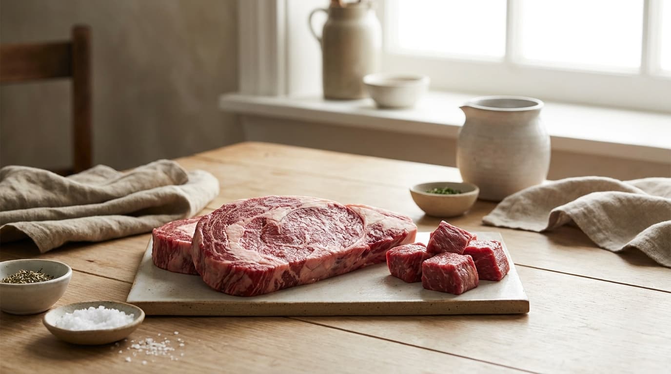 raw ribeye steak