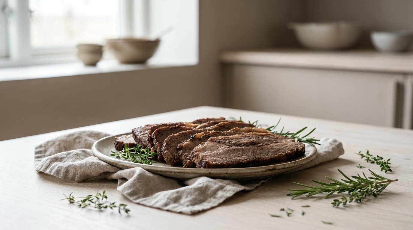 seared strip steak