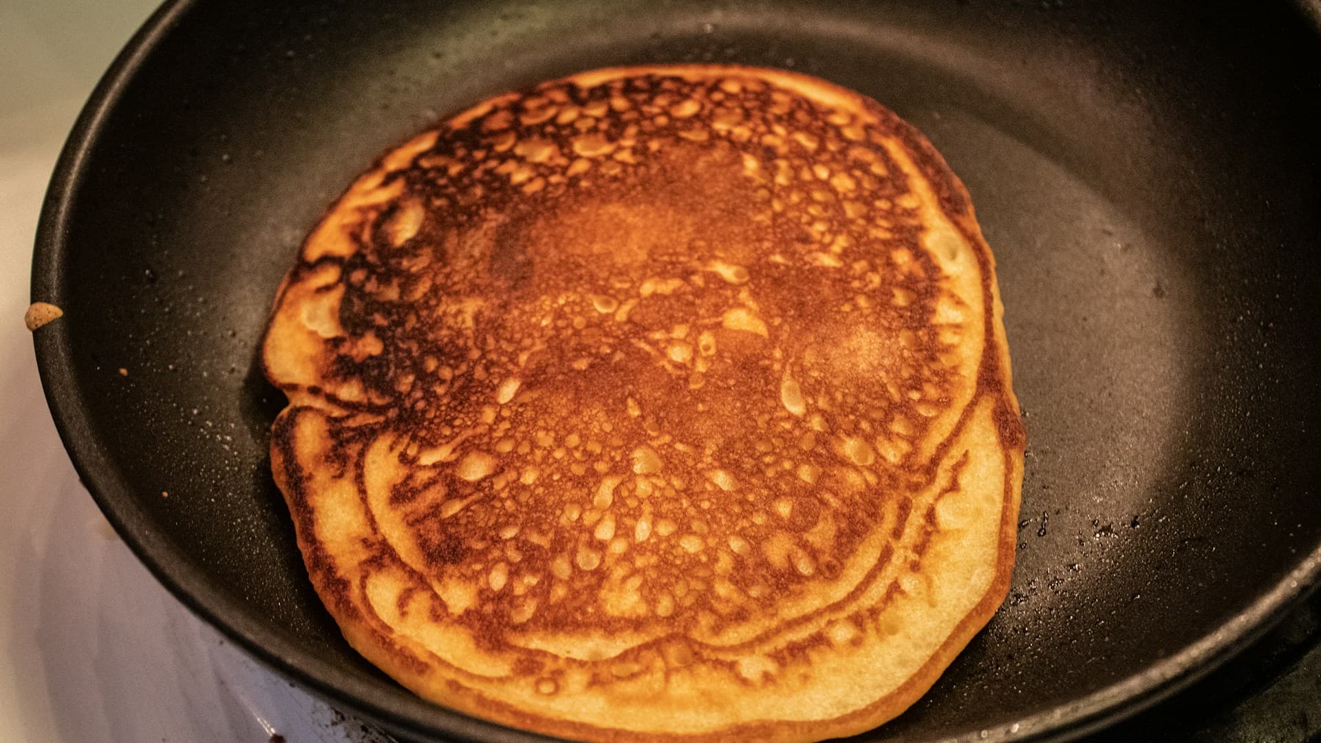 cooking pancakes